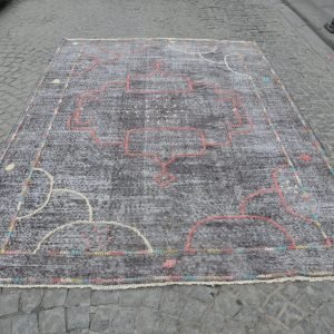 Turkish Gray Pompom Rug