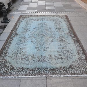 Aqua Blue Oushak Rug