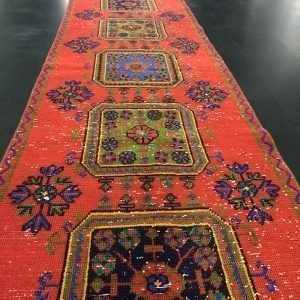 Faded Red Runner Rug