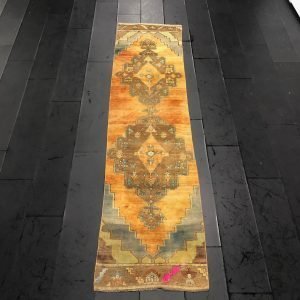 Orange Ethnic Runner Rug