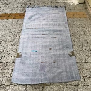 Vintage Gray Hemp Kilim
