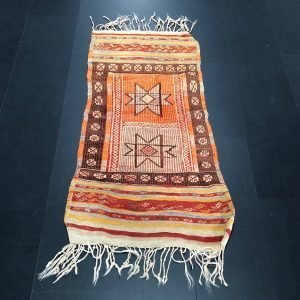 Tribal Small Vintage Ethnic Anatolian Kilim, Handwoven Turkish Kilim Rug, Decorative Nomadic Kilim Rug, 4'.4