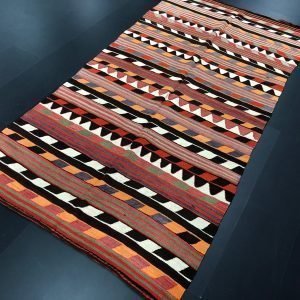 Ethnic Design Turkish Handmade Kilim Rug, Unique Color Anatolian Nomadic Kilim Rug, Aztec Decorative Kilim Rug, 9.5x4.8 feet 291x146 cm C177