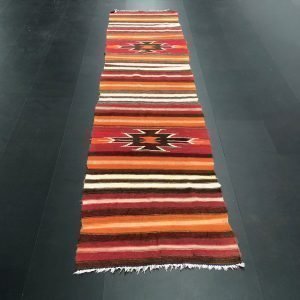 Ethnic Corridor Kilim Runner Rug, Turkish Handmade Vintage Wool Kilim Rug, Tribal Home Decor Hallway Kilim Runner Rug, 9'.8