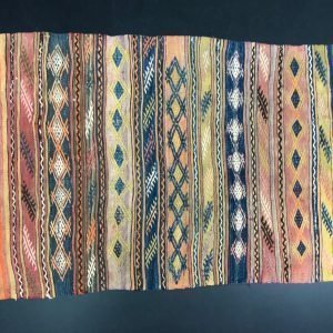 Antique Turkish Nomadic Kilim Rug, Handmade Tribal Kilim, Ethnic Wool Decorative Small Kilim Rug, 3'.8