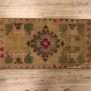 Modern Small Rug, Turkish Door Mat, Antique Door Rug, Handmade Rug, Oushak Door Mat, Vintage Mat, Door Mat, 3'.4