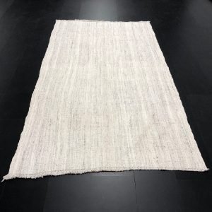 Natural White Turkish Kilim Rug, Organic Anatolian Wool Rug, Tribal Decorative Rug, Vintage Rug, 8'.5