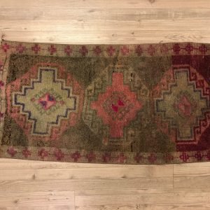 Pink Door Rug, Vintage Door Rug, Turkey Door Rug, Gothic Door Rug, Oushak Door Rug, Hand Rug, Ethnic Door Mat, 2'.9