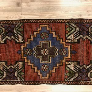 Turkish Door Mat, Small Rug, Entry Mat, Ethnic Rug, Oushak Rug, Outdoor Rug, Handmade Rug, Tribal Rug, Door Mat,  2'.8
