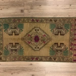 Pastel Small Rug, Designer Rug, Unique Rug, Turkey Rug, Vintage Rug, Antique Rug, Boho Rug, Rug Tribal, Door Mat, 3'.2