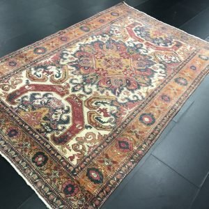 Antique Area Rug, Vintage Rug, Turkish Rug, Designer Rug, Handmade Rug, Floor Rug, Faded Rug, Ethnic Rug, Oushak Rug, 4.7 ft, SKU:C622