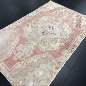 Oushak Area Rug, Handmade Rug, Antique Faded Rug, Modern Decor Rug, Vintage Rug, Turkish Pastel Rug, Turkish Oushak 6.8 ft x 3.8 ft SKU:C578