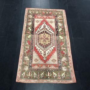 Antique Rug, Oushak Rug, Turkish Rug, Faded Rug, Traditional Rug, Faded Oushak Rug, Turkish Oushak Rug, Designer Rug, 7.6 ft x 4.4 ft, C580