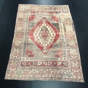 6x8 ft Faded Gray Area Rug, Turkish Rug, Antique Rug, Pastel Vintage Rug, Oversize Rug, Oushak Rug, Designer Rug, Handmade Rug, SKU:C639