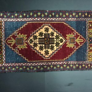 Antique Rug, Runner Rug, Small Rug, Designer Rug, Handmade Rug, Turkish Rug, Oushak Rug, Bohemian Rug, Door Mat, 3.2 ft x 1.8 ft, SKU:329