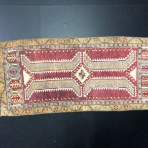 Tribal Turkish Rug, Turkish Oushak Rug, Antique Rug, Vintage Rug, Handmade Small Rug, Small Mat Rug, Turkish Rug, 3.2 ft x 1.5 ft SKU:454