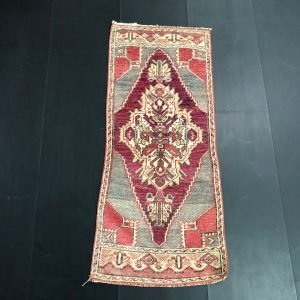 Colorful Small Handmade Rug, Handmade Turkish Door Mat, Vintage Small Rug, Antique Rug, Small Rug, Colorful Door Mat, 3.5 ft x 1.5 ft, 390