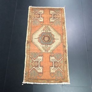 Traditional Turkish Handmade Small Rug, Home Decor Entry Rug, Bohemian Small Rug, Decorative Small Rug, Door Mat , 3.3 ft x 1.6 ft SKU:14