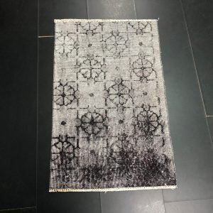 Gray Turkish small rug, Vintage rug, Handmade rug, Small rug, Door mat, Wool rug, Bohemian rug, Decorative Rug, Wool, 3.3 ft x 2.1 ft, 663