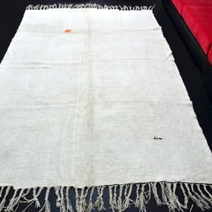 White Hemp Kilim Rug