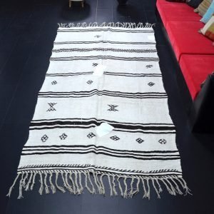 White Hemp Kilim