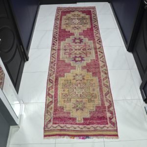 Turkish Vintage Anatolian Hallway Rug