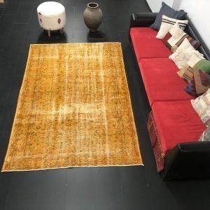 Faded Orange color Area Vintage Rug