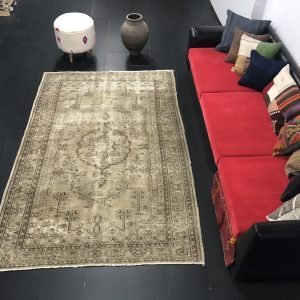 Antique Vintage Overdyed Area Rug