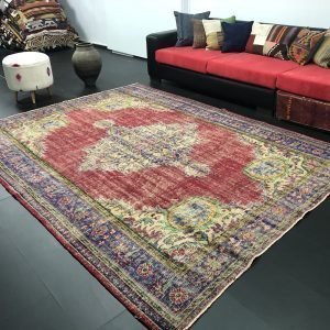 Traditional Modern Faded Vintage Area rug