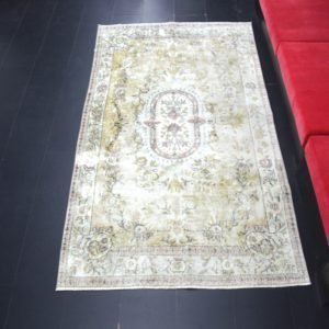 Vintage Beige Faded Almond OverDyed Living Room Carpet