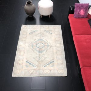 Oushak Peach Tan Color Boho Decor Anatolian Rug