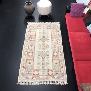 Traditional Anatolian Wool Bohemian Decor Pastel Rug