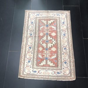 2x4 Ft Peach Color Pale Small Area Rug